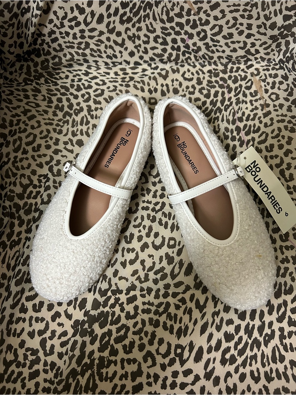 No Boundaries Faux Shearling Mary Jane Flats
